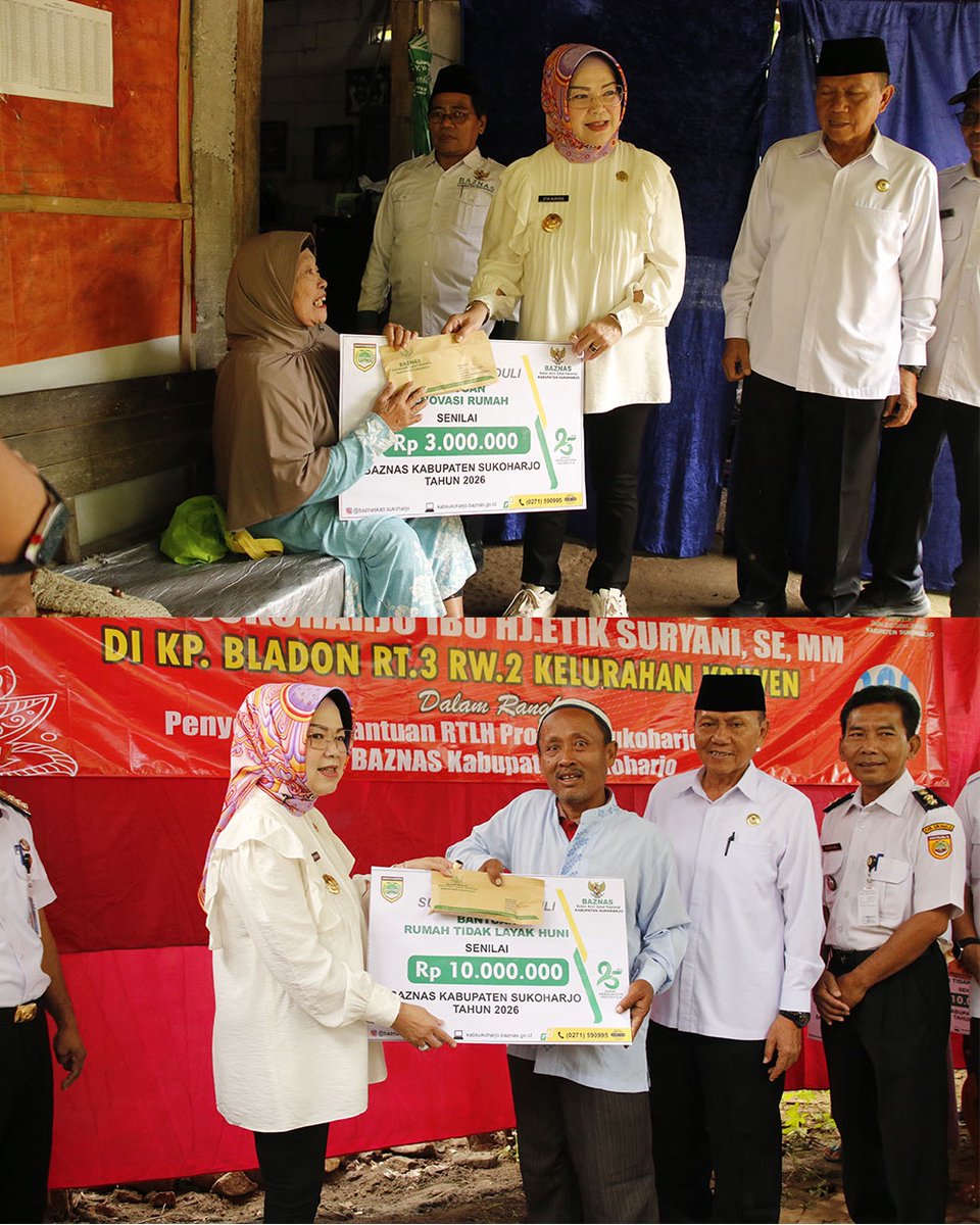 sukoharjo_kab's tweet photo. Malangan Bulu, Nguter serta Jagan Bendosari pada Rabu (28/1/2026).
#sukoharjomakmur
#sukoharjolebihmajuadildanbermartabat
#RTLH
#bantuanRTLH
#programsukoharjopeduli https://t.co/w73WrkM4Fk