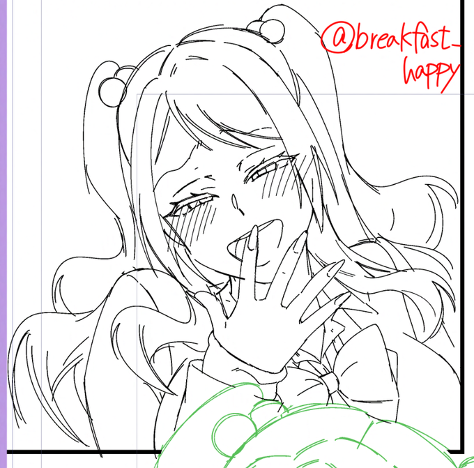 ( `ω'o[ 下書き進捗]o 弾ける笑顔だってあります…! (手なしverは、 たまたま発生した差分)