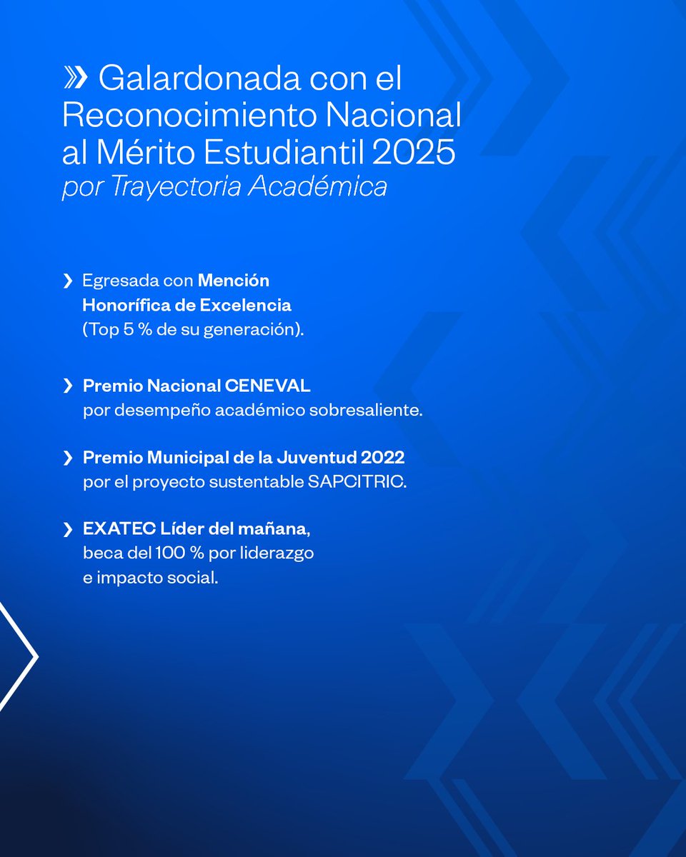 EXATEC's tweet photo. Cuando el talento se combina con disciplina, impacto y visión, el resultado trasciende.
Paola Martínez (EXATEC IBT’25) es ejemplo de cómo la excelencia académica también impulsa innovación y cambio. 💡 #OrgulloEXATEC https://t.co/MSVDSc6dfo