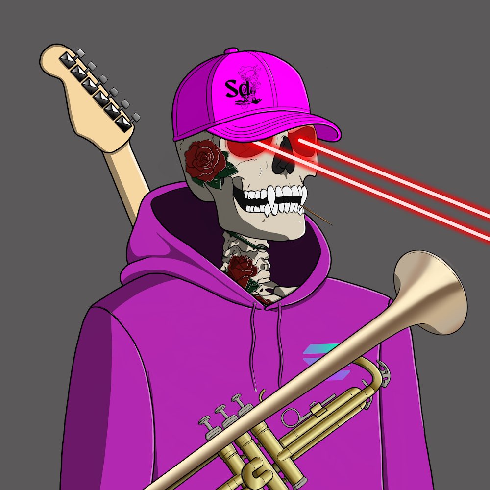 HLMoonIt's tweet image. Whe @ghostygoobz texts you and says check out @SOLANADEADS. 

You do it. 

Then you mint this bad MFer and you meet @meme_cycle in the discord. 

Also. @gravemint is super stinking easy to use. Even for an old man like me. 

Time to stake and earn rewards!