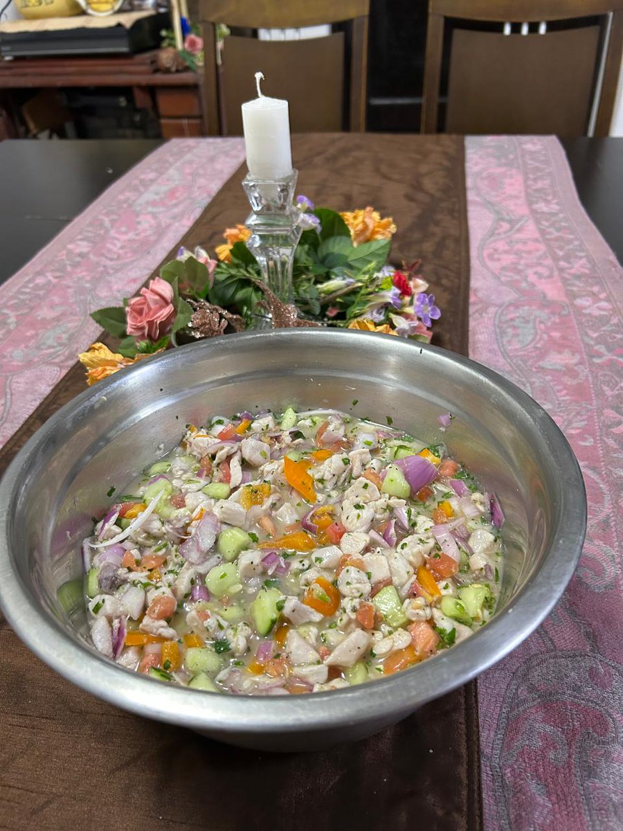 Cevichito de pescado.
Mal no me quedó. 🙂‍↔️