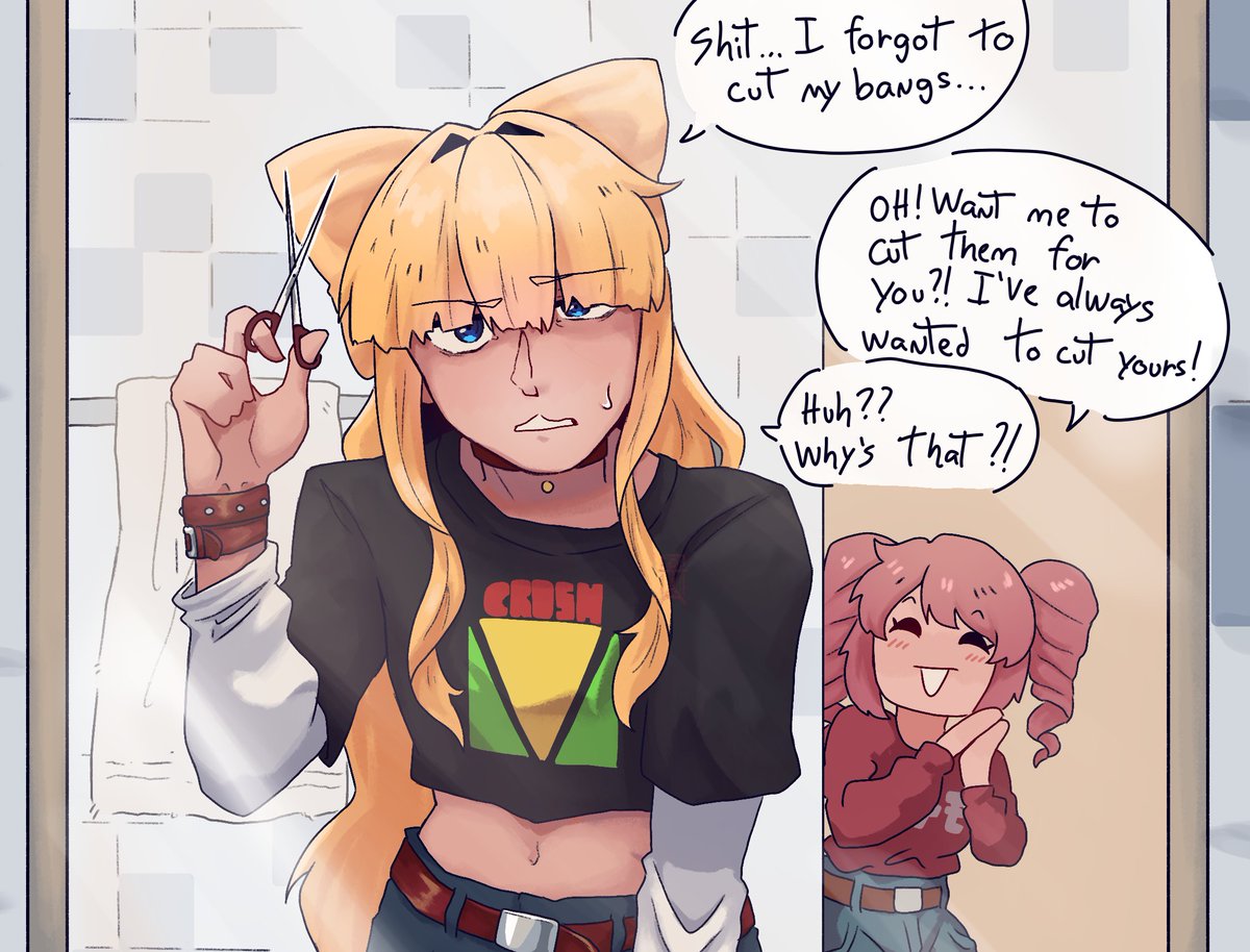 OtaeriaAoba's tweet image. Kaoruko's new haircut 1/2
#まほあこ