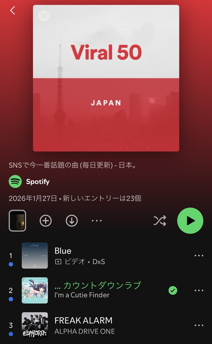✨チャートイン✨ #Spotify(@SpotifyJP) バイラルTOP50(日本) I'm a