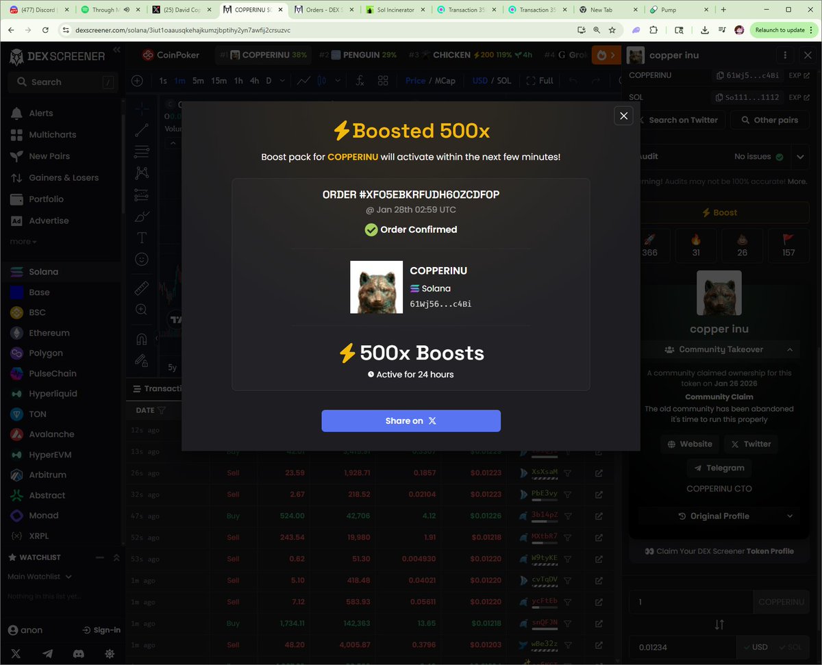 <a href="/COPPERINUcto/">COPPERINU</a> i accedentally added a 500x boost to your token @pumpfun can you help this was 4k and its meant for our community.
61Wj56QgGyyB966T7YsMzEAKRLcMvJpDbPzjkrCZc4Bi
7qWmvzhBA1V6XW5Dxr7T3V37fzpioVH8PMTkZHLgpump