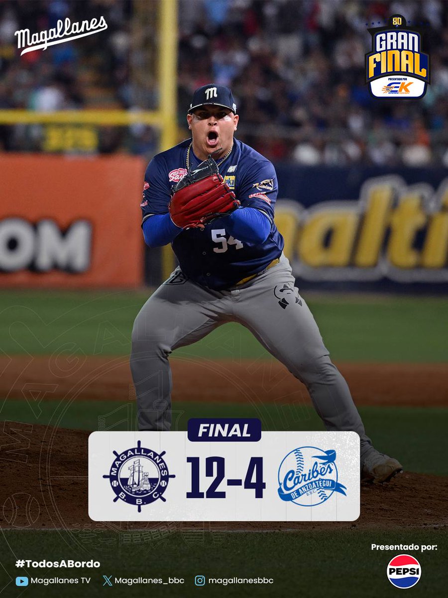 𝙀𝙡 𝙦𝙪𝙚 𝙥𝙚𝙜𝙖 𝙥𝙧𝙞𝙢𝙚𝙧𝙤, 𝙥𝙚𝙜𝙖 𝙙𝙤𝙨 𝙫𝙚𝙘𝙚𝙨 ⛴️😌

El Juego 1 de la Gran Final es nuestro ✅

𝐇𝐀𝐒𝐓𝐀 𝐐𝐔𝐄 𝐄𝐋 𝐌𝐀𝐑 𝐒𝐄 𝐒𝐄𝐐𝐔𝐄… ⚓️

#Magallanes #TodosABordo