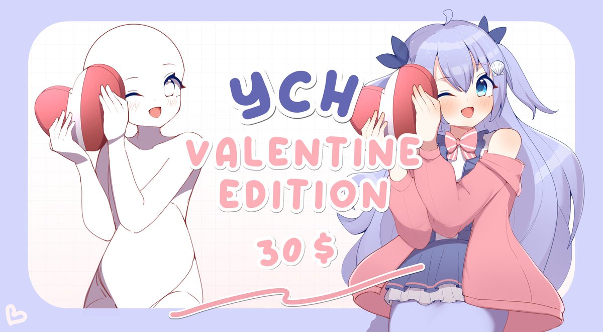 It's almost Valentine isn't it ~~👀👀?
And you know what that means… time to make someone's heart skip with the YCH art of their favorite character~
Come and grab yours real quick before it runs out!( I just open for 3 slots 😔)
Vgen.co/Flower_Artz
#VGenOpen