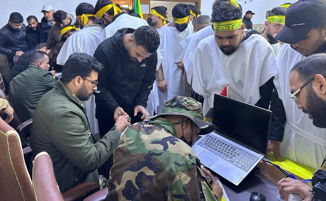ZAK514's tweet photo. Large number of Iraqi volunteers are registering to join the defense of the Islamic Republic of Iran against a possible US aggression.
#Iraq #Iran #IraqIran #IslaimcRepublic https://t.co/CodS0VhEPT