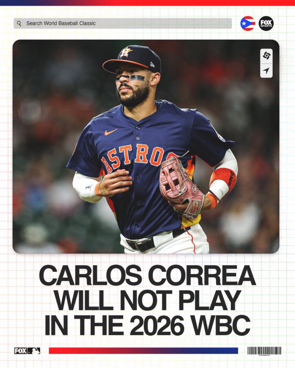BenVerlander's tweet image. Both Jose Altuve and Carlos Correa have been denied the ability to play in the World Baseball Classic despite wanting to. 

 Correa was denied insurance and the Astros requested Altuve to not play and he obliged. 

Astros fans. How do you feel about this?