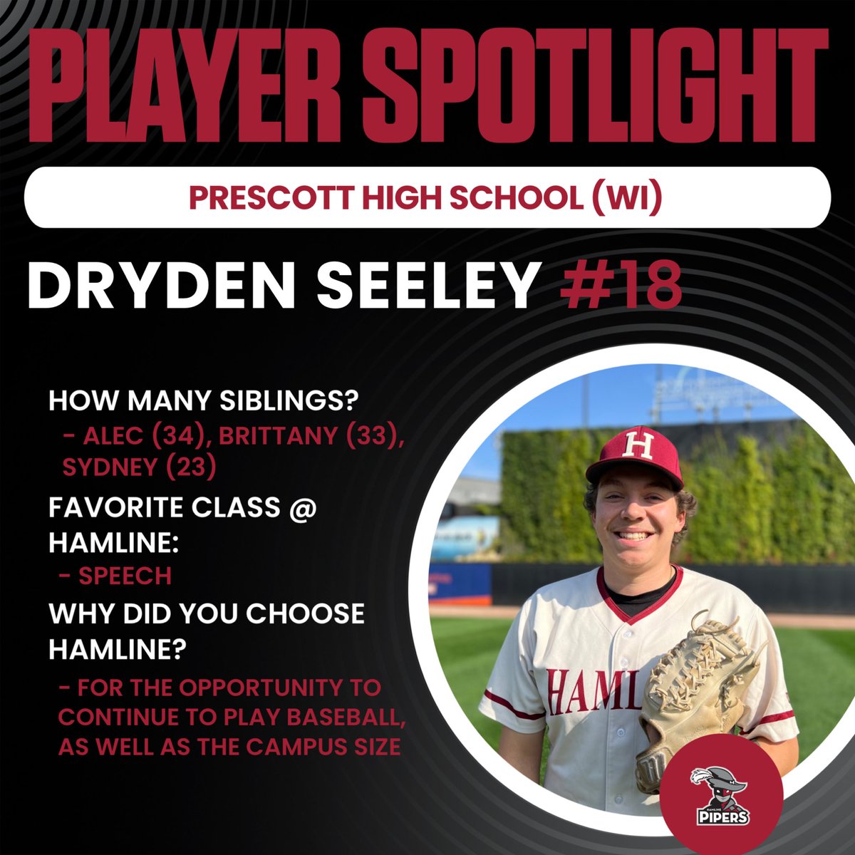 PiperBaseball's tweet photo. 1️⃣8️⃣ DAYS Until Game Day

Swipe to learn more about 2027 Grad, Dryden Seeley! (#18)

📍Prescott, Wisconsin

#GoPipers #CountdownToGameDay https://t.co/9Z92z7WIKi
