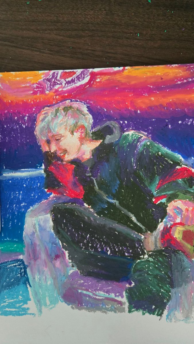 cloudie_days's tweet image. i cannot stop painting phil lester in oil pastels #phanart