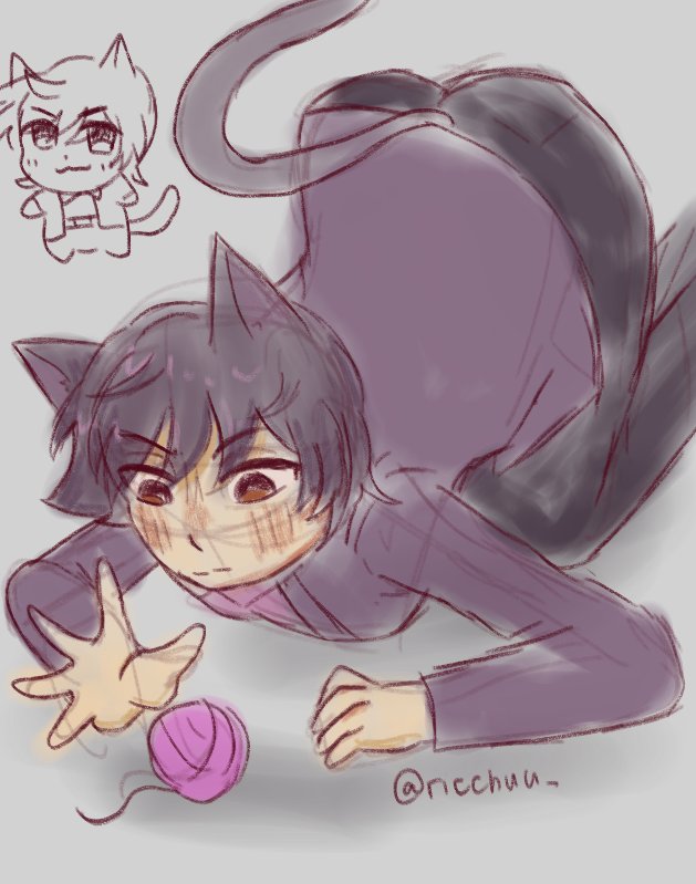 thinking about all of the things my parents sacrificed for me to have a good future, and i dont have the heart to tell them I just drew baxter ward as a cat boy