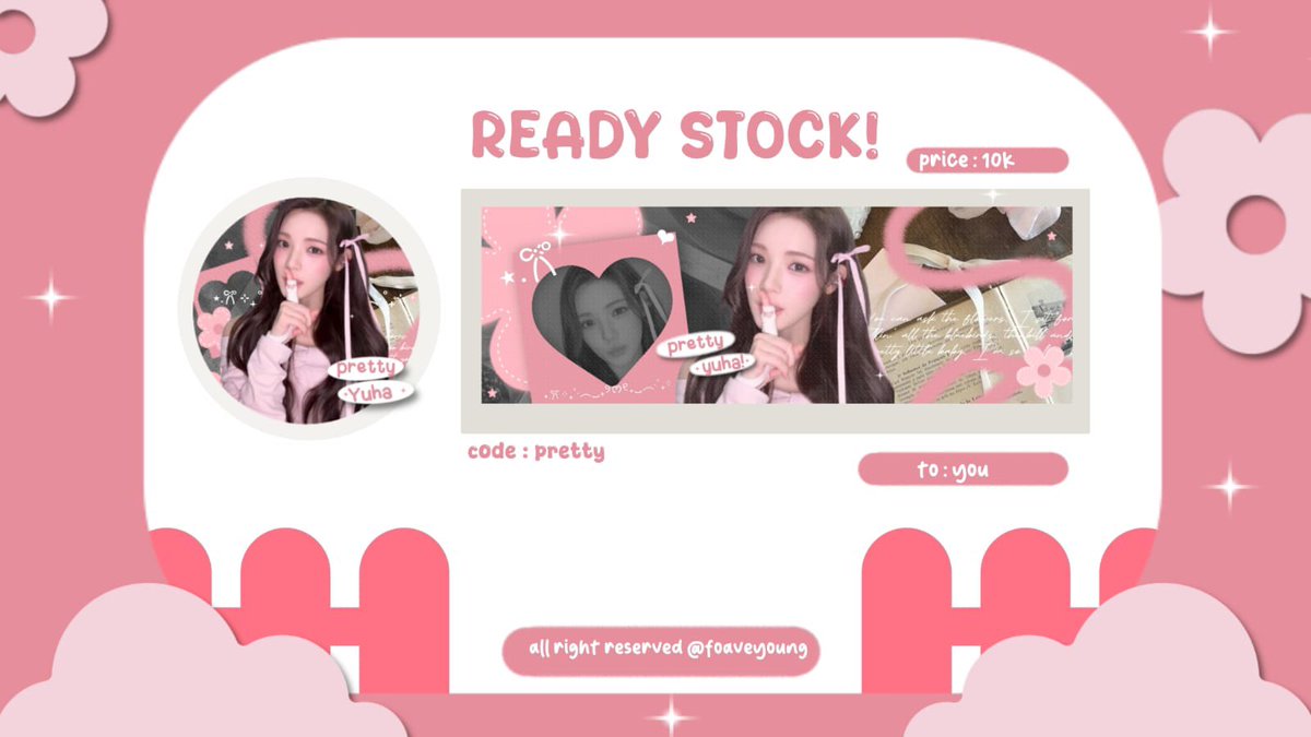 foaveyoung's tweet image. henlooo!
help rt/repost? thank youu

aku ada layout ready stock yuha h2h pinkeu pinkeu! only 10k ajaa. bisa retext yaaa. yuk jajannn

#zonauang #zonaba