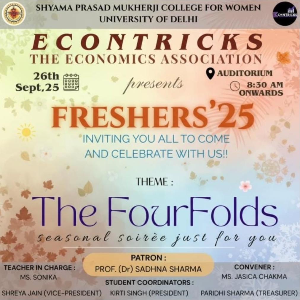 EconTricks_spmc's tweet photo. New seasons, new beginnings ๐ธ
ECONTRICKS welcomed Freshersโ25 with The FourFolds โ a seasonal soirรฉe filled with warmth, celebration, and new journeys, as we came together to mark the start of a beautiful chapter โจ
#freshers #NewBeginnings #econlife #spmc #DUFreshers https://t.co/WngdD8wZGu