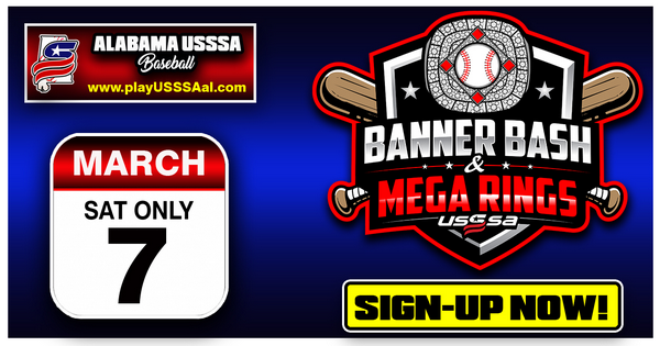 playusssaal's tweet photo. MARCH 7, 2026
(SAT) Banner Bash &amp; MEGA RINGS

It may be cold and icy outside, but baseball is right around the corner! Several events are already full - DON’T DELAY! Register today!

https://t.co/bAPVBPRpMT https://t.co/tlBpo2xQOf