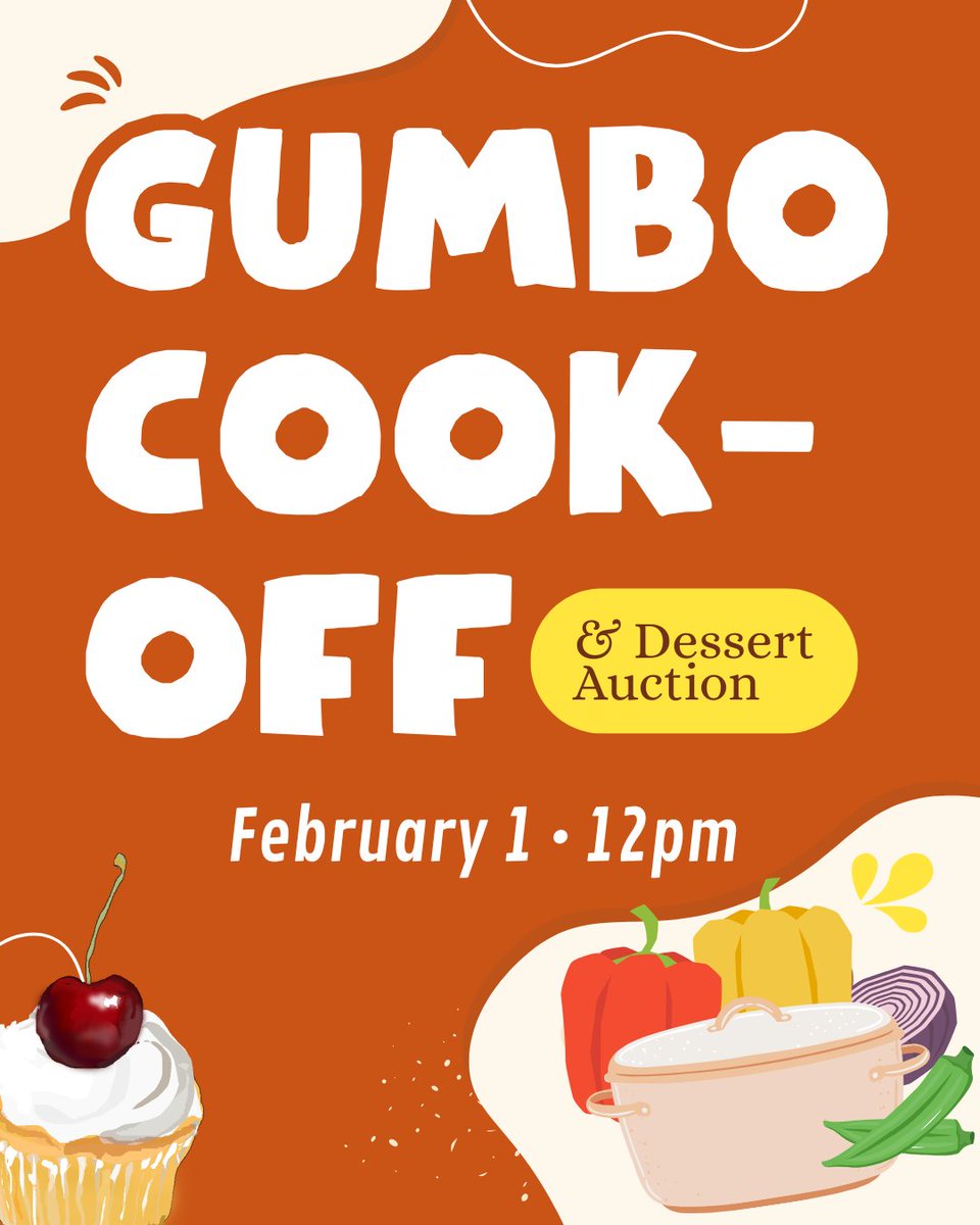 fbcmandeville's tweet photo. Don’t miss our 3rd Annual Churchwide Gumbo Cook-Off &amp; Dessert Auction this Sunday after the 11am service!

Come hungry and ready to enjoy some seriously delicious gumbo, bid on homemade desserts, and support an amazing cause--sending our kids + students to camp! https://t.co/Pdae59KZ0p