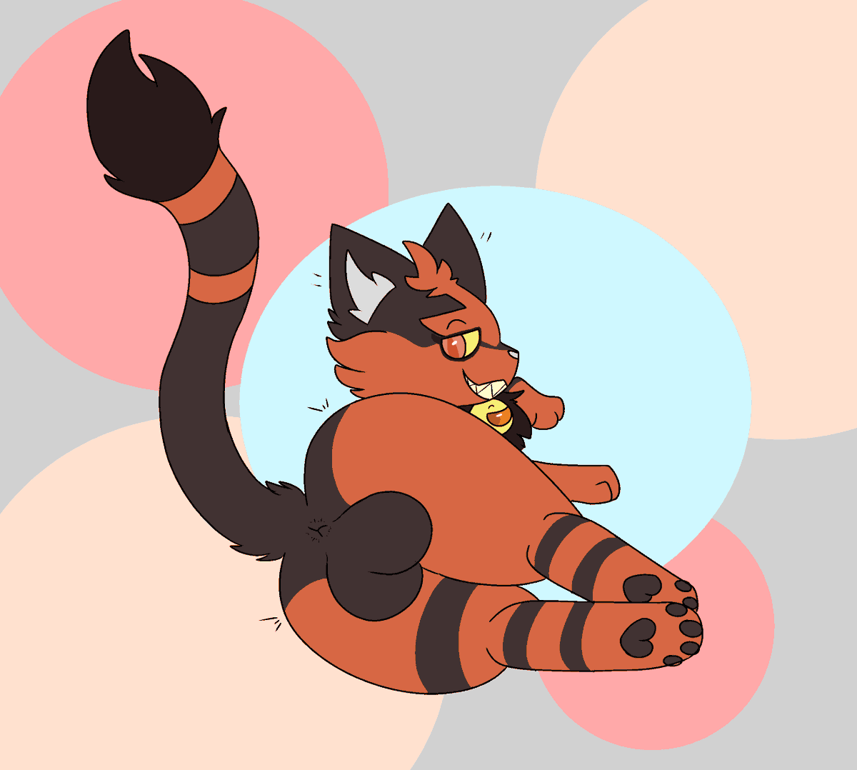 A devious smile and a hefty sack