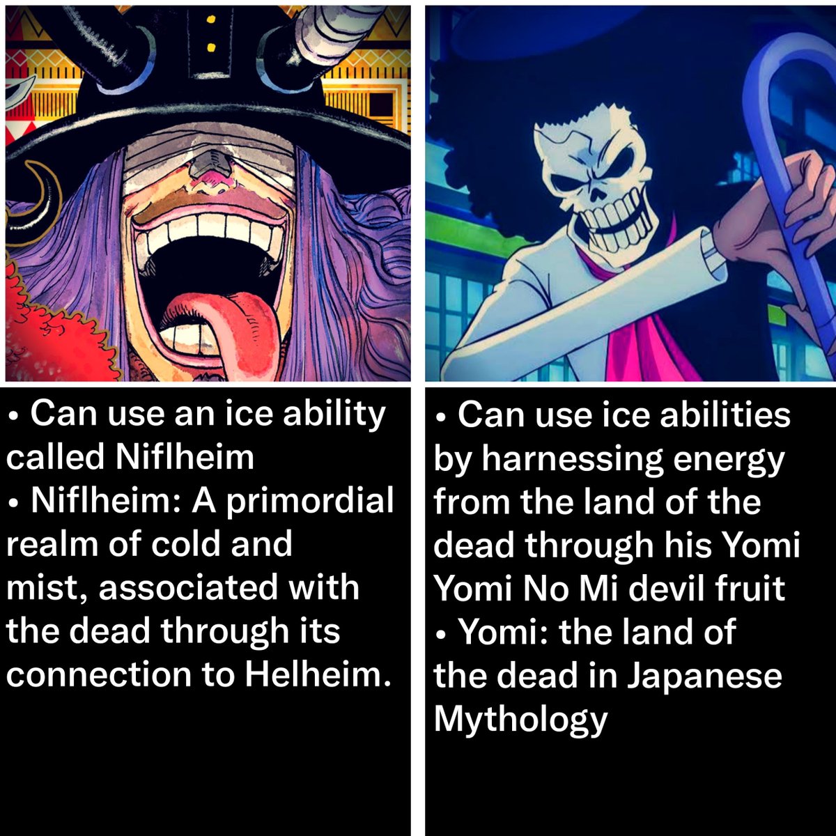OPjinz's tweet photo. Theory: Loki, just like Brook, can harness Underworld energy to directly damage the soul of anyone he attacks. This is how he was able to kill Harald.

Imu's Covenant acts as a bind to a person's soul, preventing it from departing upon "death," granting them immortality.#ONEPIECE https://t.co/VMNXbTwGfc