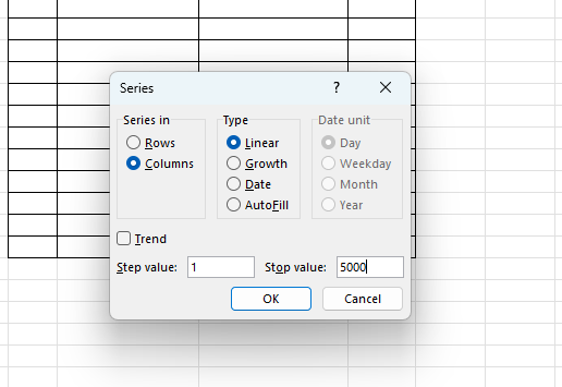 americanona02's tweet image. Siapa yg masih ngetik nomor urut manual di Excel? Kalau cuma 10 sih oke, tp kalo harus input sampai 5000 data? Jari auto keriting ga sih 😭. Mending pake shortcut ini deh. Tekan ALT + H + F + I + S ➡️Pilih Columns➡️Isi Stop Value (ex: 5000) ➡️Klik OK, dan... TARAAAA! Selesai✨