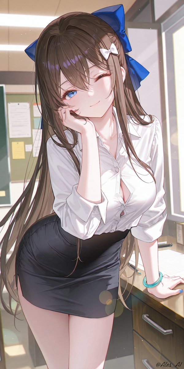 "Thanks for your hard work today too!... How about a reward?" 💕
「今日もお疲れ様でした！…ご褒美はいかがですか？」

SFWイラスト