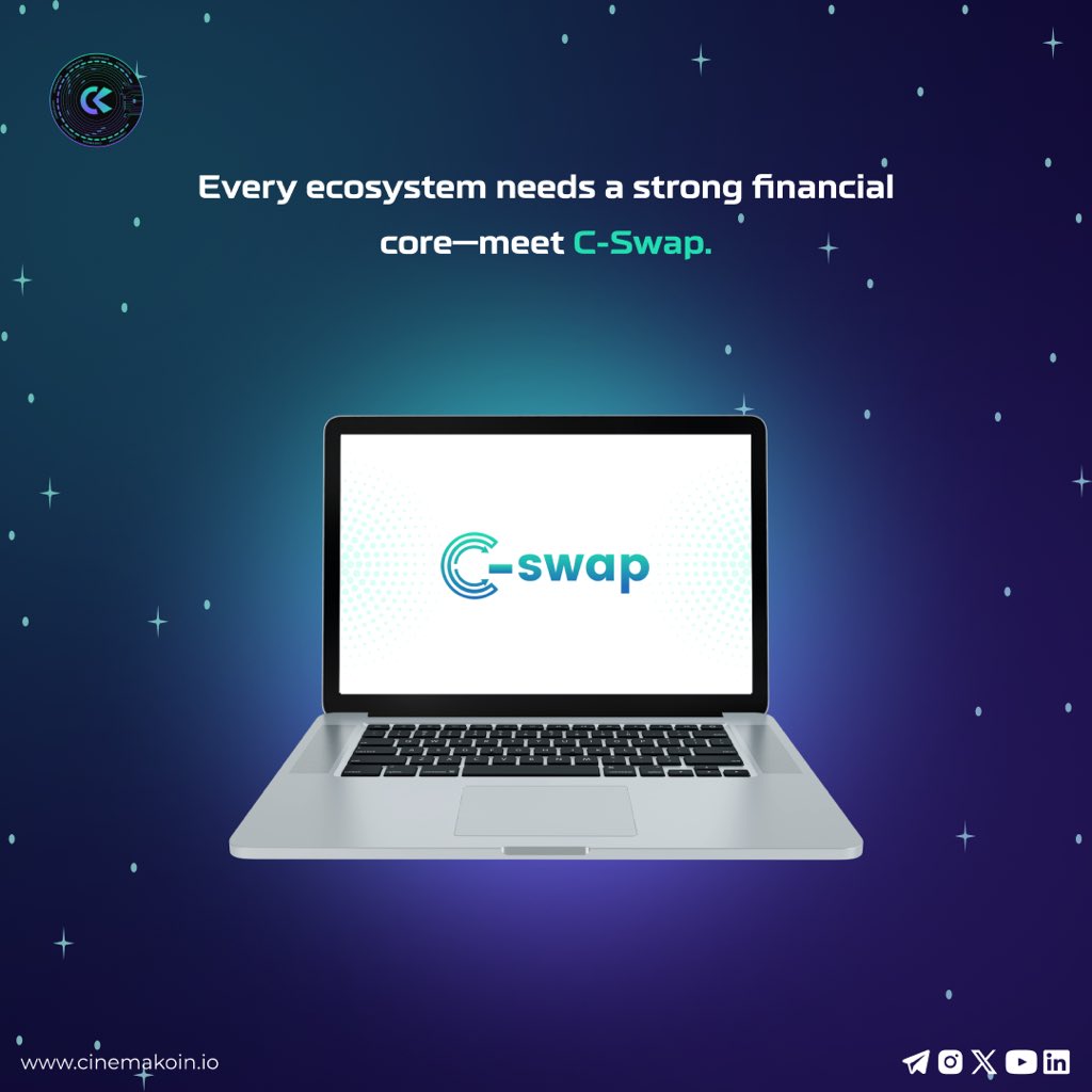 Fast. Permissionless. Decentralized.

Built for Cinemaverse users.

#CinemaKoin #CryptoDaily #crypto #Bitcoin #Blockchain #BTC #cryptocurrency #ethereum #nfts #ck #cswap #cinemarketplace #CryptoCommunity #CryptoNews #Metavers #DreamWorld