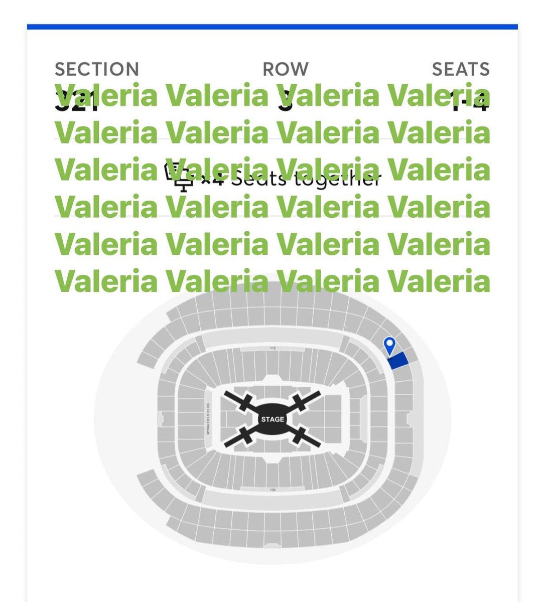 nvaleb's tweet photo. WTS tickets for las Vegas day 1 and day 2
-1 ticket for Las Vegas 23rd (day 1) in the 100s section row 24 for $550

-4x tickets together in the 300s section row 3 for $250 for the 24th (day 2)

Selling my sisters tickets not mine! https://t.co/pQzmgIfgO7