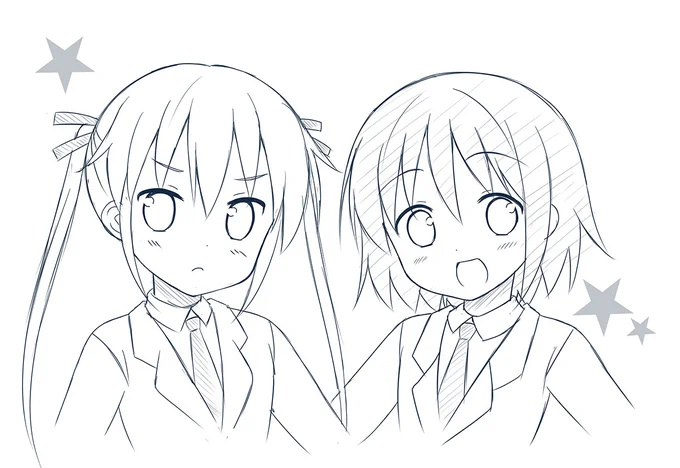 お題箱の過去絵で『キルミーベイベーのやすなちゃんとソーニャちゃん』です 