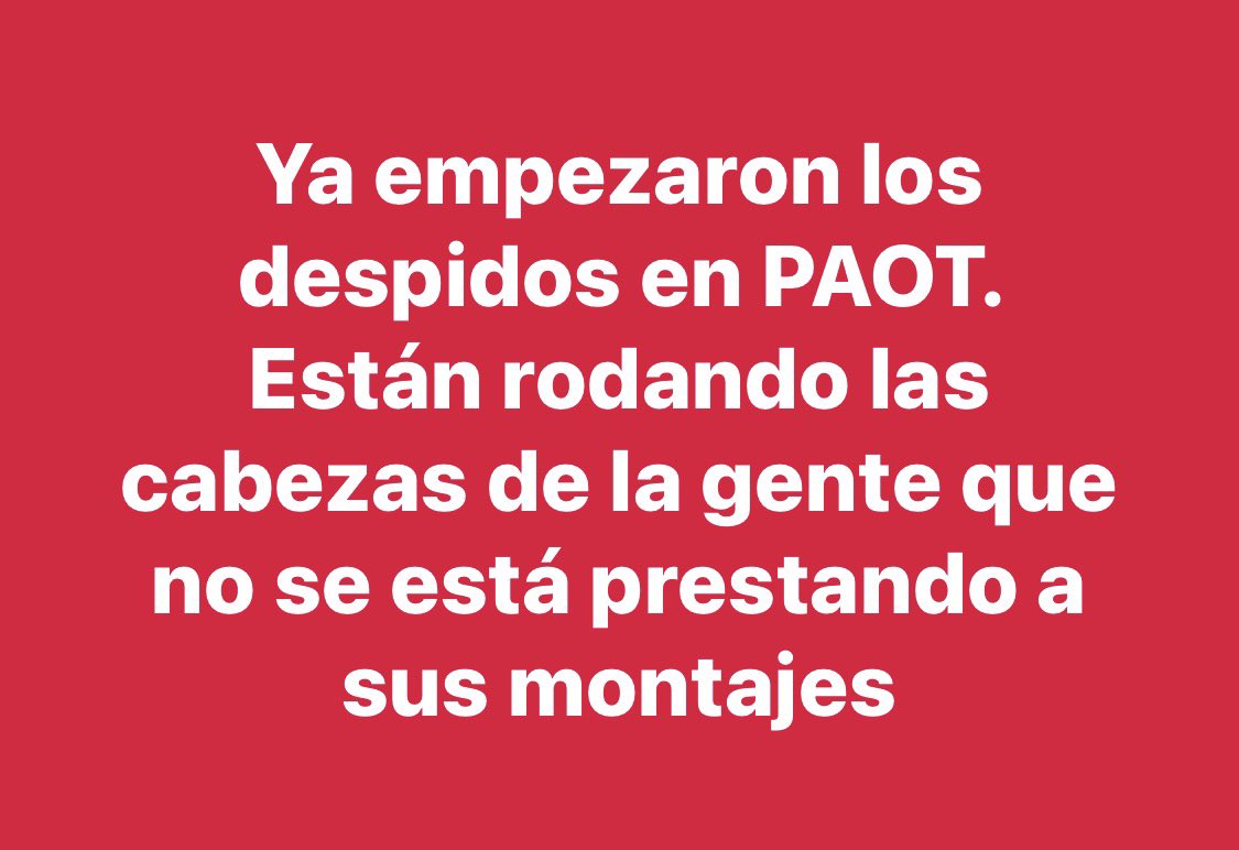 Es un riesgo latente para todos los empleados de gobierno que están tratando de sacar la verdad de los #franciscanos

¡Por eso, nuestro más alto reconocimiento por alzar la voz, por hacer lo correcto y por no ser parte del montaje!

#SeLesCayoElTeatrito