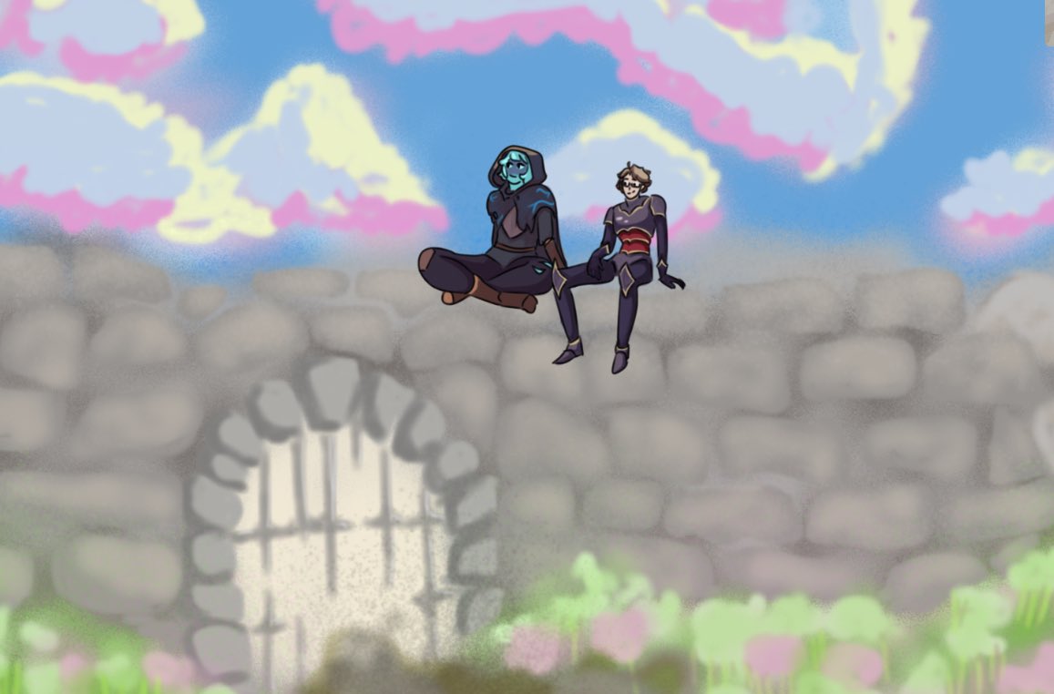Bennu_Gold's tweet photo. Haven’t posted in forever but #BannerfallSMP has my heart and soul so here’s some #bountyduo art https://t.co/DdNEpKBivD