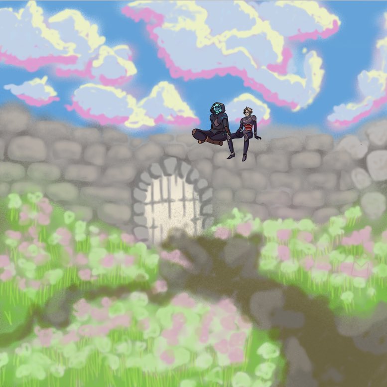 Bennu_Gold's tweet photo. Haven’t posted in forever but #BannerfallSMP has my heart and soul so here’s some #bountyduo art https://t.co/DdNEpKBivD