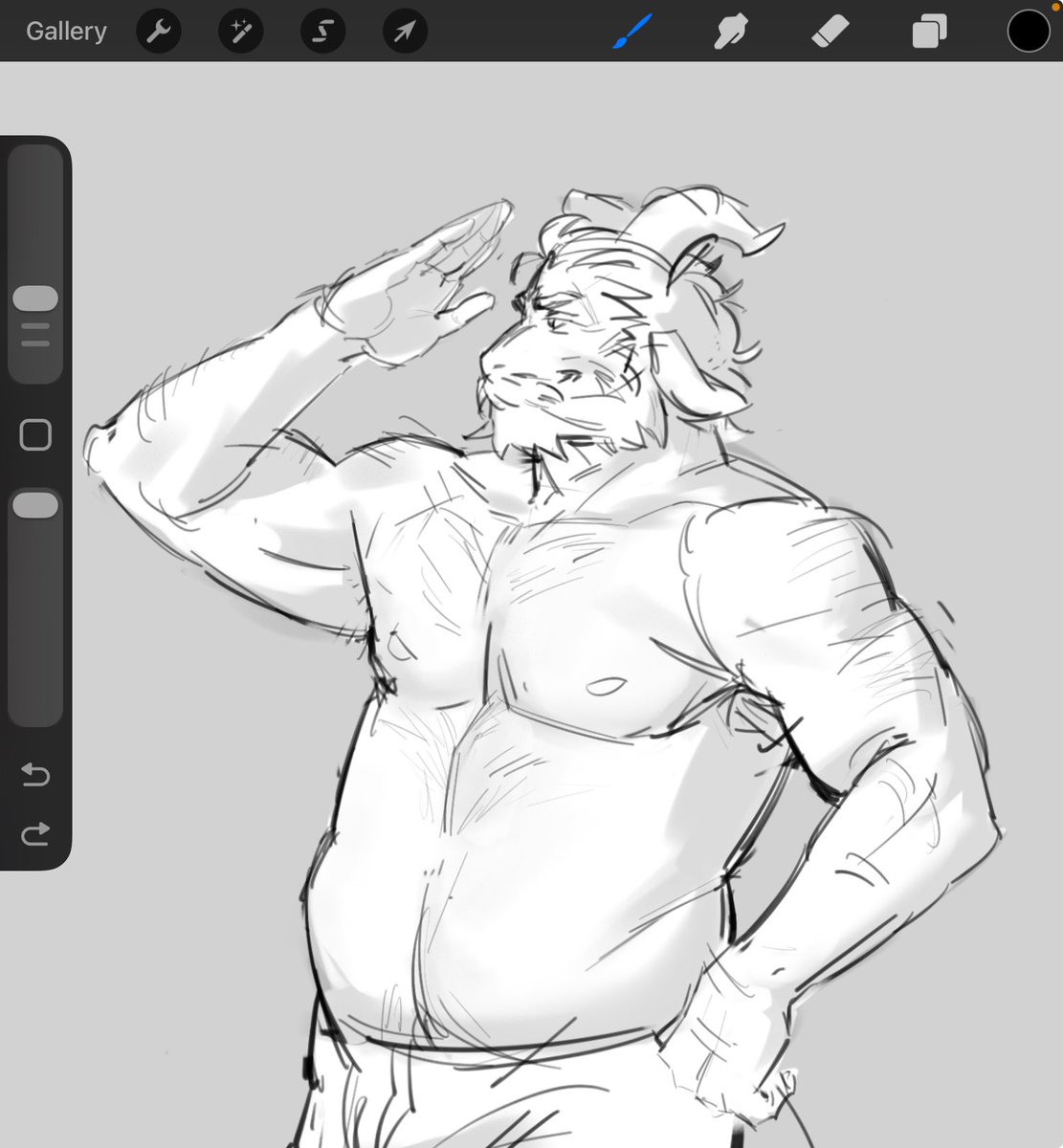 akeiomi's tweet image. Testing a new brush with asgore
#deltarune