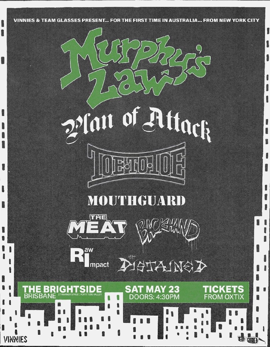 We’re playing a few shows with legendary New York Hardcore band MURPHY’S LAW.
