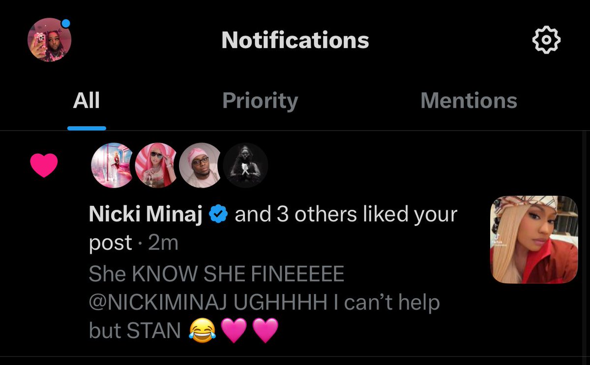 Ohhhhh Heyyyy Mothaaaa what’s goodddd <a href="/NICKIMINAJ/">Nicki Minaj</a> We miss youuuu 🩷🩷🩷