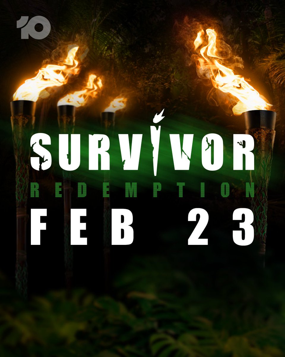 Survivor_AU's tweet photo. 🚨Fire up the group chats, we have a launch date! 🚨

#SurvivorAU | Starts Monday Feb 23 on @Channel10AU | Watch + Stream Free https://t.co/3usAaDsC60
