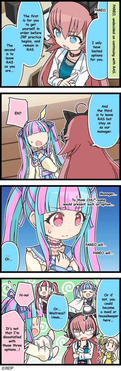 bangdreamgbp_EN's tweet image. Bringing you 4-frame comics showcasing daily lives of the characters! 

No. 387 "Limited Choices" ✨
