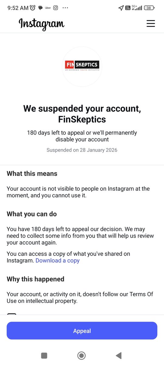 After fact checking blatant fake news by big influencers, Instagram suspended our account.

No, they did not take down dangerous, divisive, provocative, inciteful fake news that can hurt Indians. They removed the fact checks.

Instagram has chosen to defend fake news influencers
