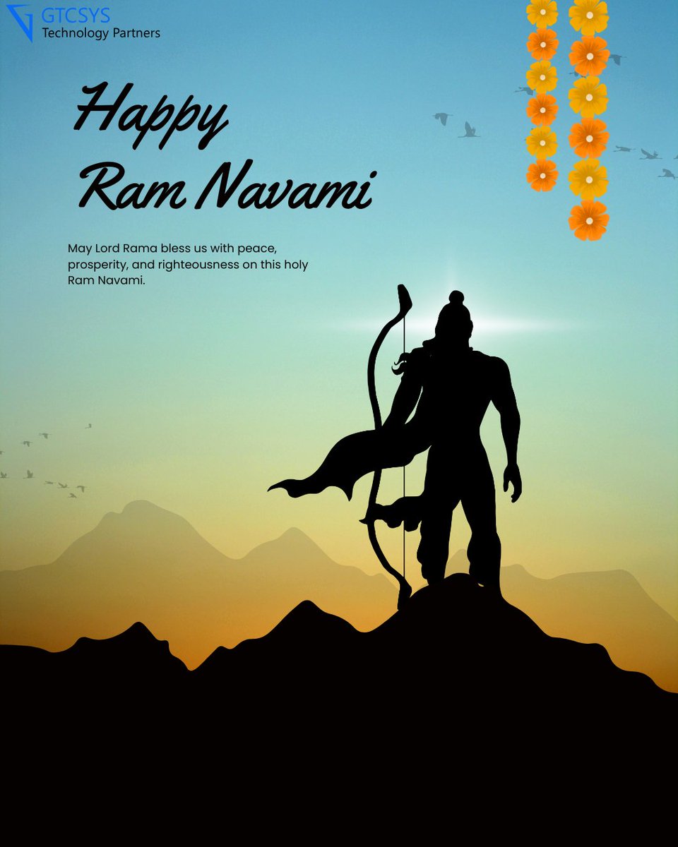 gtcsys's tweet photo. May the blessings of Lord Ram fill your life with peace, strength, and righteousness. Happy Ram Navami.

#RamNavami #HappyRamNavami #FestivalGreetings #GTCSYS #GTCIAN https://t.co/BNYPT567nE