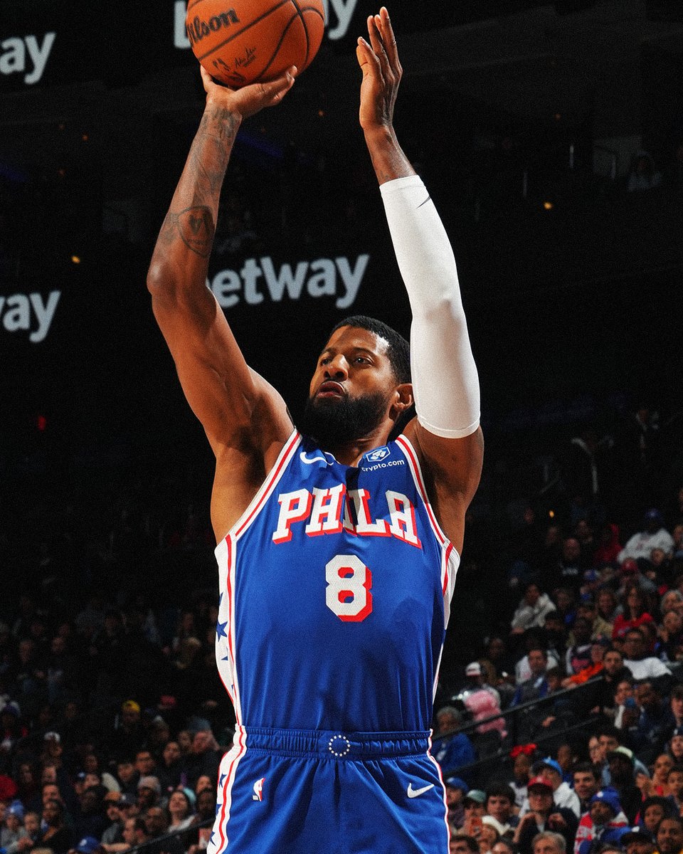 Paul George (32 PTS, 9 3PM) tied the 76ers franchise record in 3PM tonight!
It’s just the third time he has hit 9 3PM in a game, and the first since Feb. 2019 with OKC.