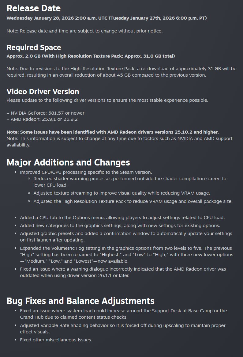 Monster Hunter Wilds optimization update available on Steam store.steampowered.com/news/app/22463…