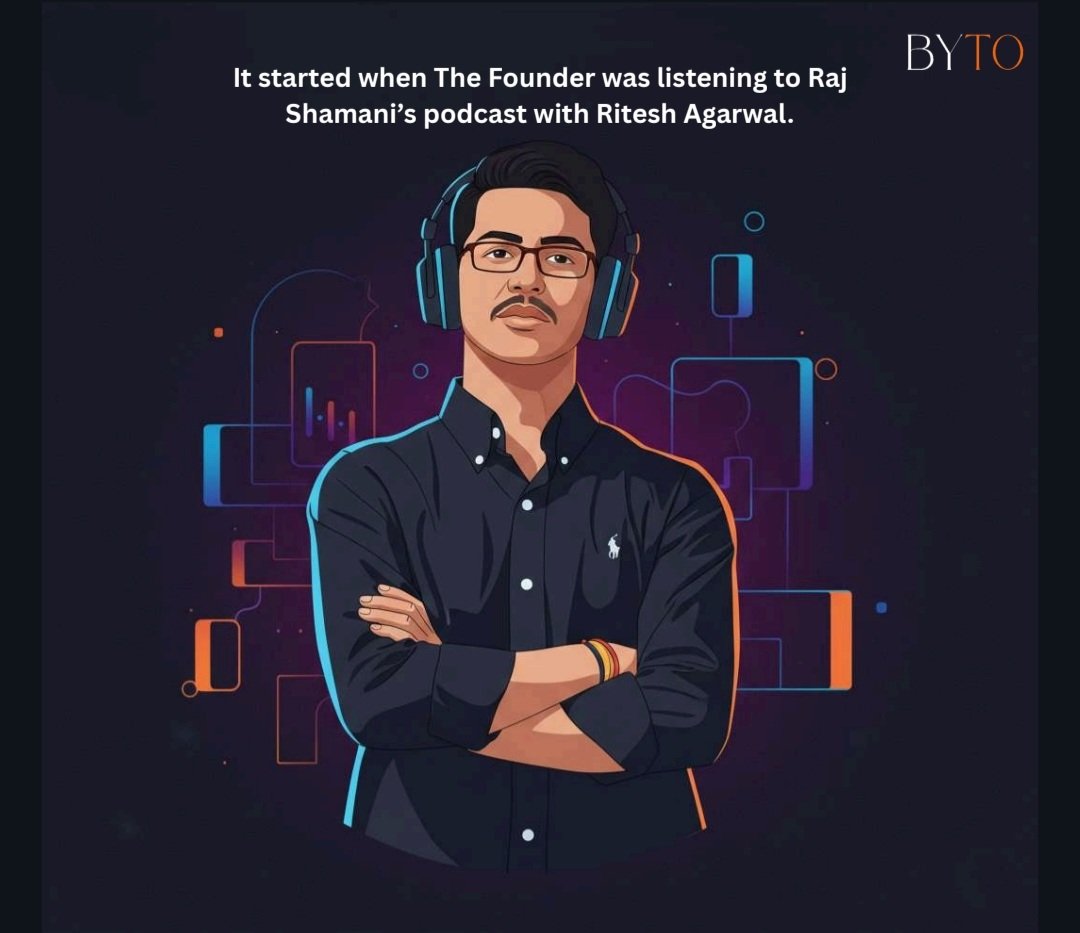 byto_official's tweet image. Every great startup begins with a spark of inspiration. BYTO name was born from a Figuring Out Media &amp;amp; Education podcast with Ritesh Agarwal.

#BYTO #StartupStory #LogisticsInnovation #BookTruckOnline  #IntraCityTransport #SupplyChainIndia