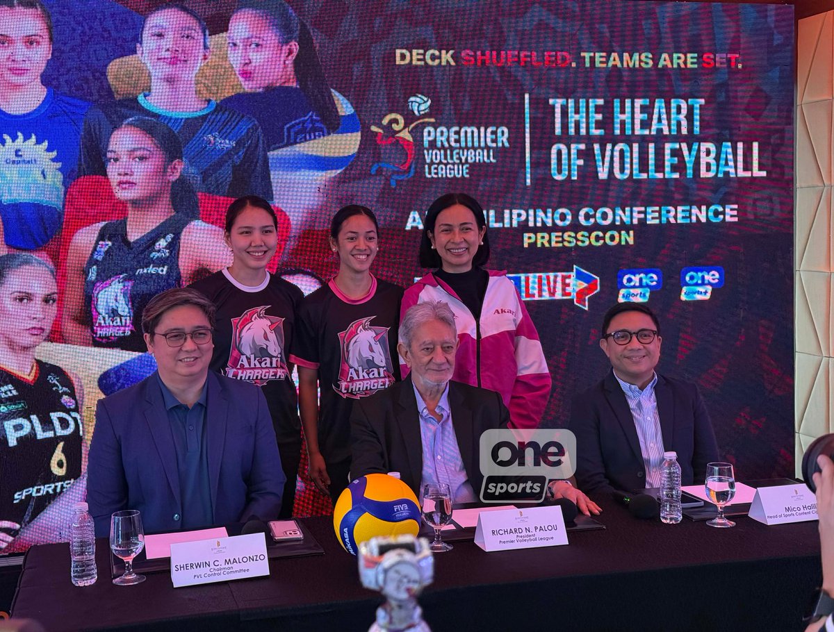 OneSportsPHL's tweet image. ARE Y’ALL READY? 🏐✨

The 2026 PVL All-Filipino Conference press conference wraps up as all 10 teams gear up for what promises to be the most exciting tournament yet! | via Jamie Velasco/One Sports

#OSOnTheSpot #PVL2026 #TheHeartofVolleyball