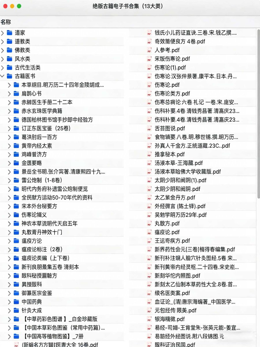 zlibraray's tweet photo. 稀有绝版古籍电子书合集（13大类）：
🔗https://t.co/rwvZgplLqN

覆盖传统文化核心范畴，不止经史子集，更含风水、中医、命理、古法历法等实用门类，研究与收藏价值兼备。

全部为原始影像/高清扫描版，画质清晰，适配版本对比、学术查阅、长期收藏等需求。

分类清晰，快速找到你需要的电子书。 https://t.co/3Tt9wEfj3h