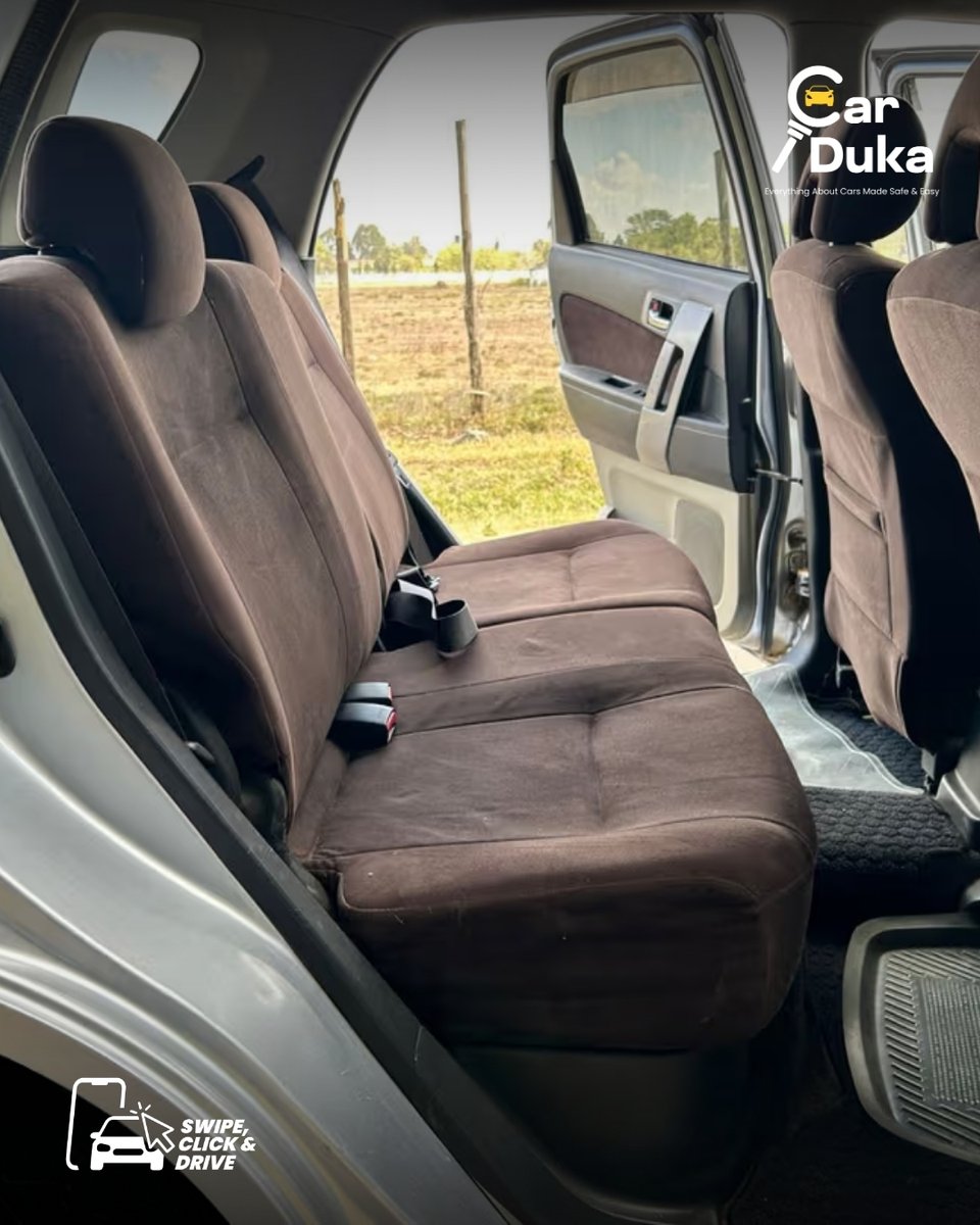 CarDukaKE's tweet photo. Compact, capable, and perfect for everyday adventures — the 2012 Toyota Rush is your go-anywhere SUV with style and reliability. 🚙✨

Features at a Glance
🔹 1.5L petrol engine with smooth automatic transmission
🔹 Spacious 5-seater layout with durable fabric seats
🔹 Rear-mounted spare tyre for that classic SUV look & practicality
🔹 Elevated ride height for confident city & weekend drives
🔹 Trusted Toyota reliability with low running costs

Price Options
💰 Cash: KES 1,300,000
💳 Finance: KES 32,518 per month for 5 years

📊 Specs | 129,000 kms | 1500 CC | Automatic | Petrol | Unregistered
Discover this versatile SUV on https://t.co/JiwJou1uEp or shop faster via the CarDuka App on Android & iOS.
#CarDuka #SwipeClickDrive #SwipeClickSell