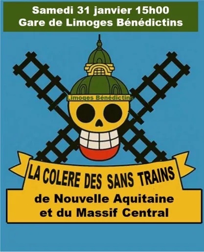 TrainCvnAuvergn's tweet photo. GRANDE MOBILISATION de
la COLÈRE des SANS TRAIN
🚆🚆 LIMOGES 🚂🚂
@angoulim1687
@garedargenton
@usselclermont
@TrainFelletin
@codegass
@trainsAuvergne
@TrainClermont @UsagersAuvergne
@LignDesCevennes
@Train_Aubrac
@letrain634269
@UsagersHtAllier
📞 @PhilippeTabarot
@Economie_Gouv https://t.co/8lyFbB2xQy