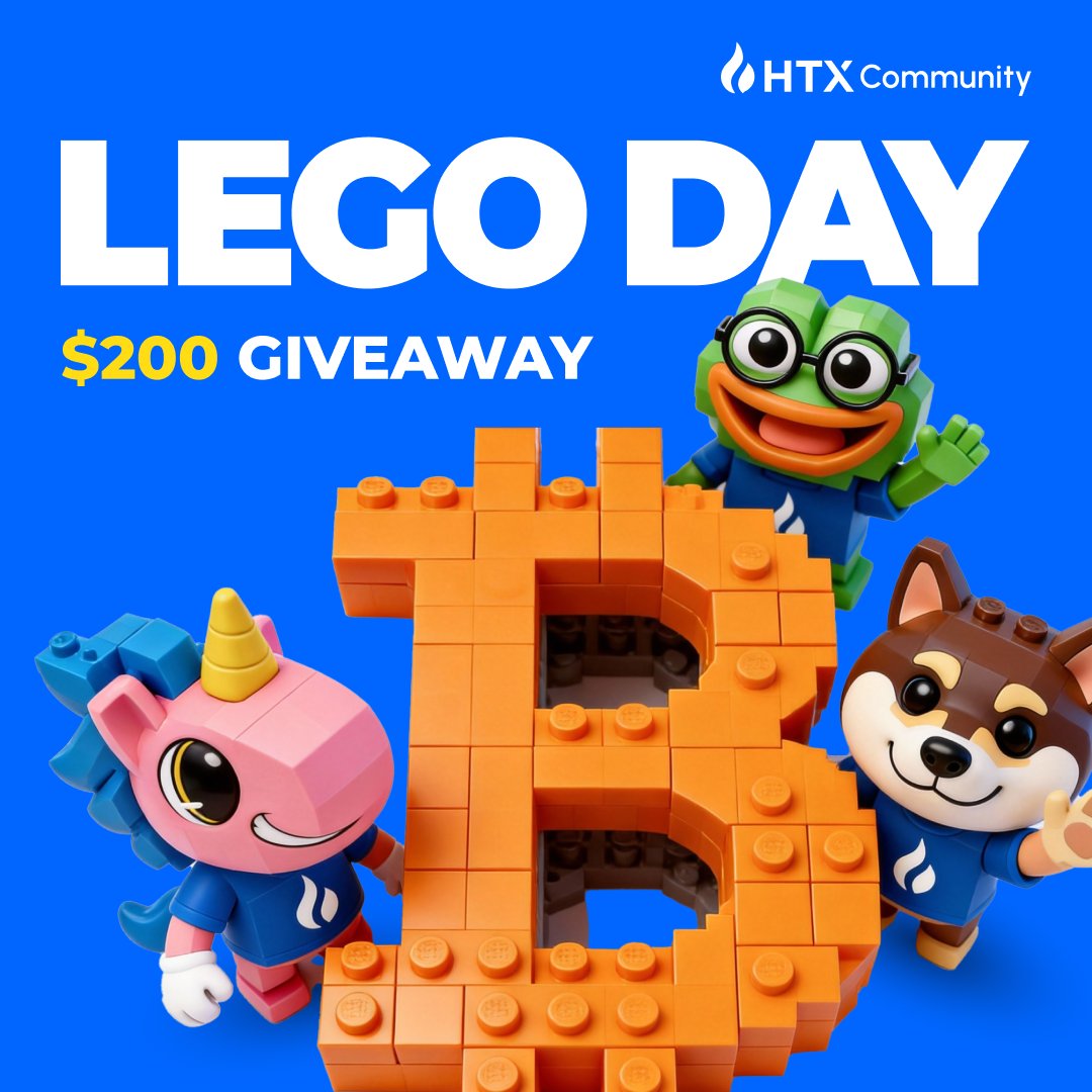 🥳Celebrate LEGO Day with HTX! $200 Crypto Giveaway! How to enter: 🧱 Share  your top crypto still building 🧱 RT + tag a friend 🧱 Follow @HTX_Global,  winners get a DM! 10 winners share total prize pool!