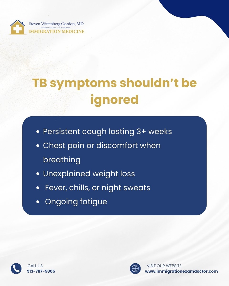 drgordon_md's tweet photo. TB screening is required for immigration medical exams. You can have latent TB with no symptoms—even for years, so testing is required for applicants age 2+.

Learn more: https://t.co/yyVrbyqew9

#TBTesting #ImmigrationMedical #USCIS #CivilSurgeon https://t.co/xf2kxvWA8h