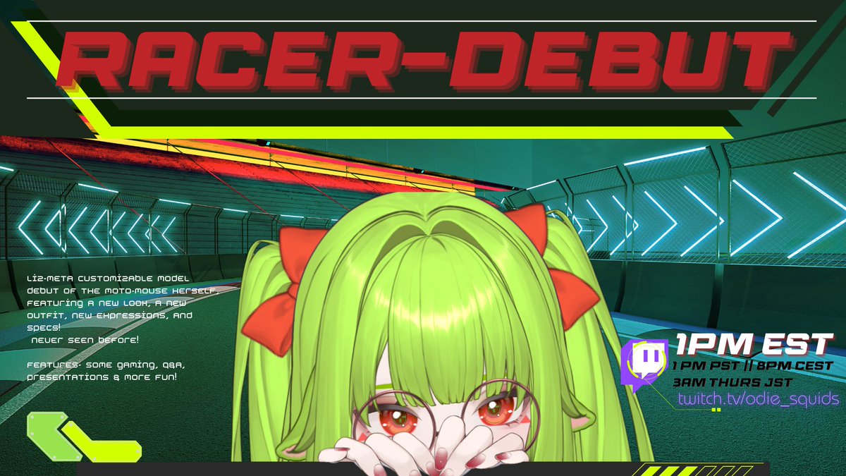 --NEW MODEL DEBUT- 
Join me tomorrow for some fun and games, and a new gorgeous model done by <a href="/ChalizKokoda/">茶粒子kokoda</a> 

#LizMetaCustomizableVtuber #debutvtuber
