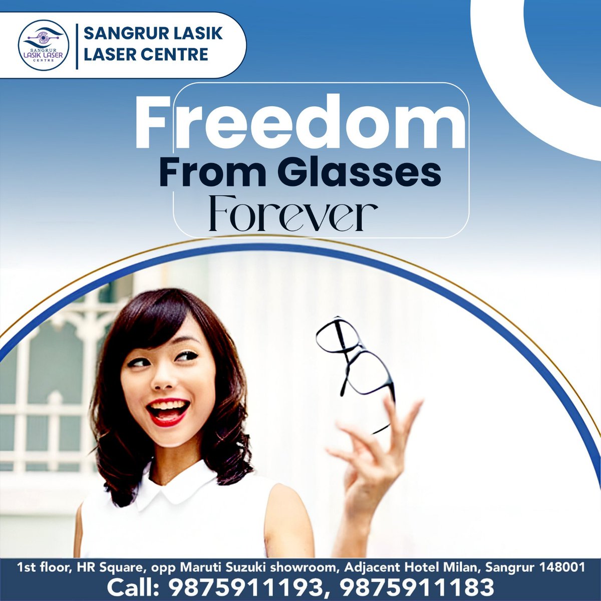 Sangrurlasik's tweet image. Say goodbye to glasses 👓✨
Hello clear, confident vision with LASIK at Sangrur LASIK Laser Centre 💙

#FreedomFromGlasses #LASIKSurgery #ClearVision #SangrurLASIK #LaserEyeSurgery #BetterVision
