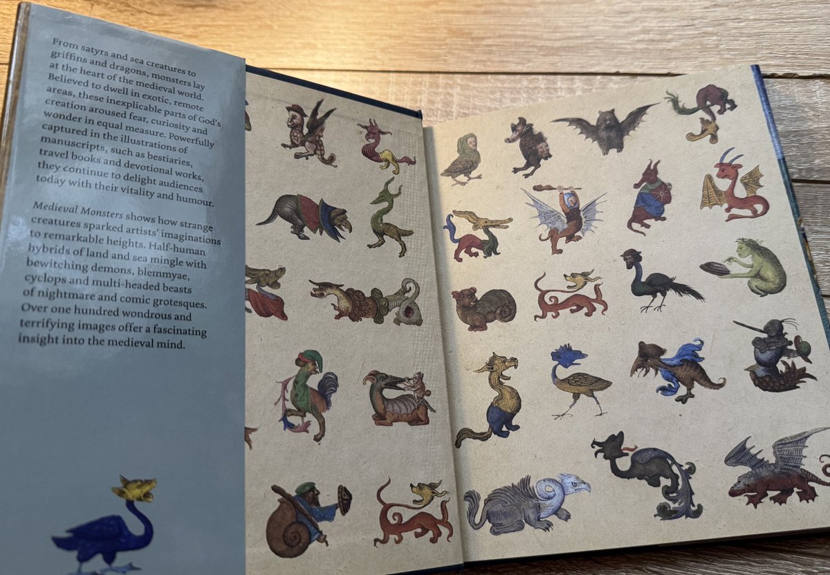『中世モンスターのはなし』
原著は大英図書館から出版されていて、図版多数、説明も簡潔ですがちゃんとした素晴らしい内容です。
邦訳がでるなんて！
たぶん日本語版の方が紙も印刷も装丁も良いと思うのよね🥺