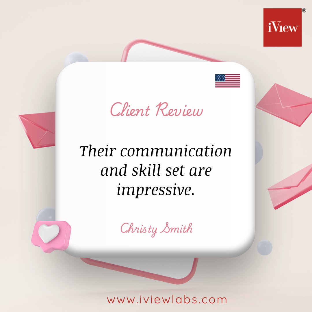iviewlabs's tweet image. Client feedback that truly matters 

“Their communication and skill set are impressive.”
- Christy Smith, Owner, NPS Design Studio (USA) 🇺🇸
Grateful to work with partners who value clarity, collaboration, and strong execution.

#ClientFeedback #GlobalClients #SoftwareDevelopment