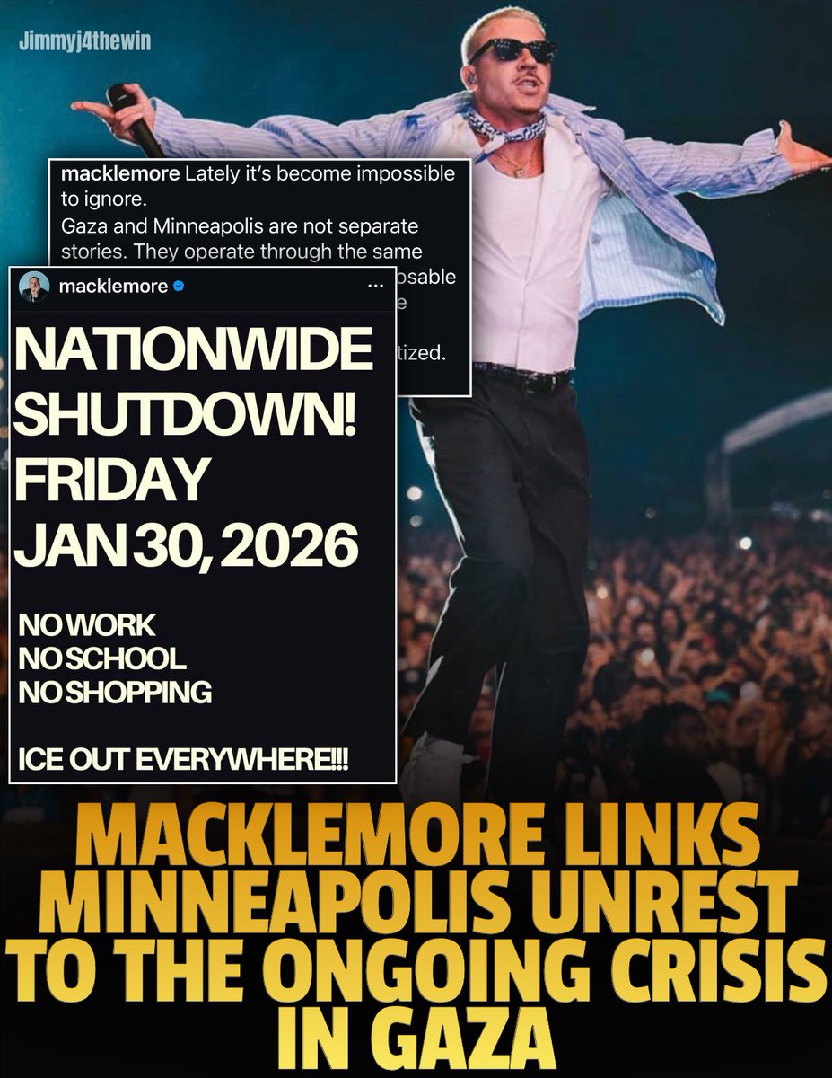 Macklemore is calling for a nationwide shutdown. 🔥🔥